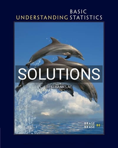 Cover for Solutions for Understanding Basic Statistics 8th Edition by Brase