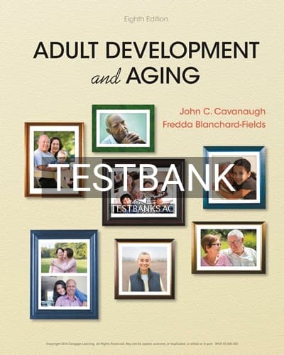 Test Bank for Adult Development and Aging 8th Edition by Cavanaugh cover