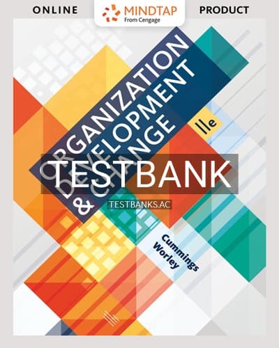 Test Bank for Organization Development and Change 11th Edition by Cummings cover