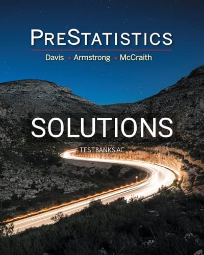 Solutions for PreStatistics 1st Edition by Davis cover