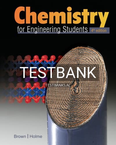 Test Bank for Chemistry for Engineering Students 4th Edition by Brown cover