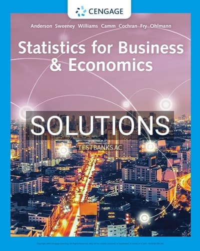 Solutions for Statistics for Business & Economics 14th Edition by Anderson cover