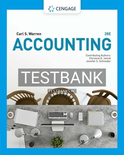 Test Bank for Accounting 28th Edition by Warren cover