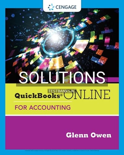 Cover for Solutions for Using QuickBooks Online for Accounting 3rd Edition by Owen