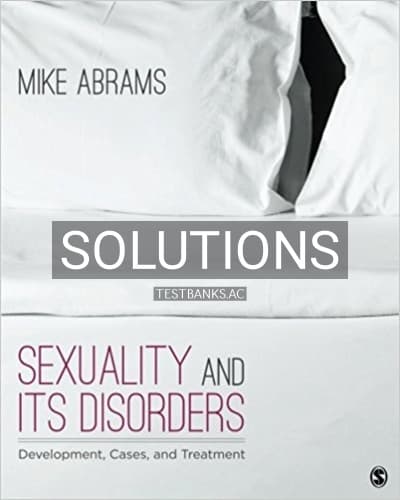 Solutions for Sexuality and Its Disorders Development Cases and Treatment 1st Edition by Abrams cover