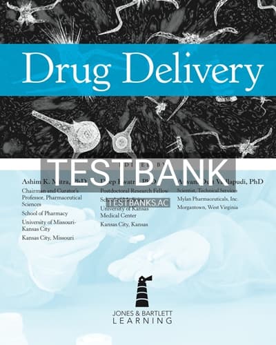 Test Bank for Drug Delivery 1st Edition by Mitra cover