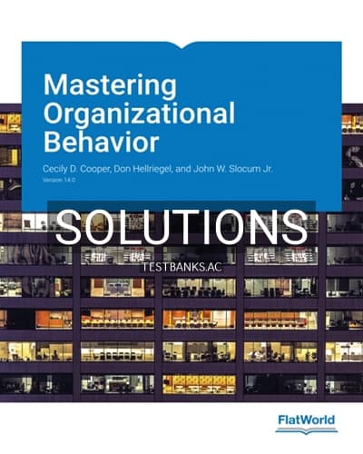 Solutions for Mastering Organizational Behavior Version 14 0 14th Edition by Cooper cover