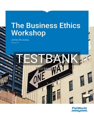 Test Bank for Business Ethics Workshop Version 3 0 3rd Edition by Brusseau cover