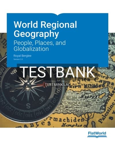 Cover for Test Bank for World Regional Geography People Places and Globalization Version 2 0 2nd Edition by Berglee