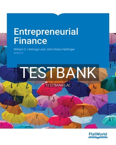 Test Bank for Entrepreneurial Finance Version 2 2nd Edition by Hettinger cover