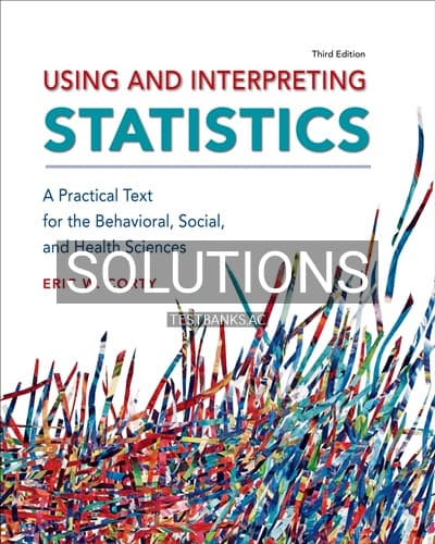Cover for Solutions for Using and Interpreting Statistics 3rd Edition by Corty