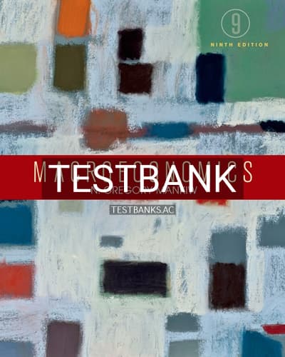 Test Bank for Macroeconomics 9th Edition by Mankiw cover