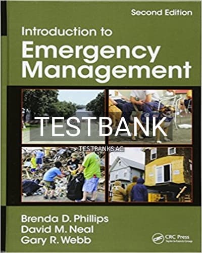 Test Bank for Introduction to Emergency Management 2nd Edition by Phillips cover