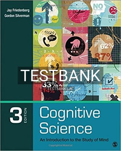 Test Bank for Cognitive Science An Introduction to the Study of Mind 3rd Edition by Friedenberg cover