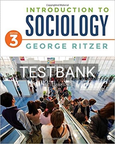 Test Bank for Introduction to Sociology 3rd Edition by Ritzer cover