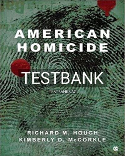 Cover for Test Bank for American Homicide 1st Edition by Hough