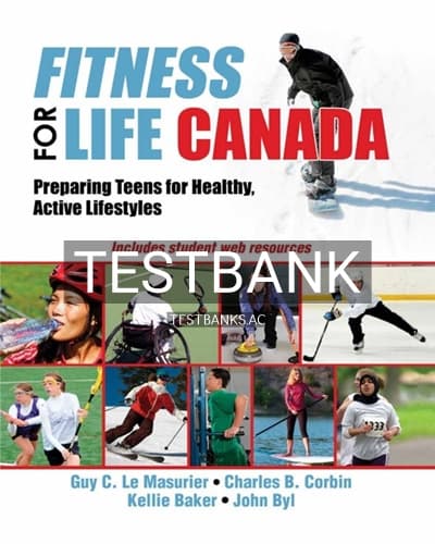 Test Bank for Fitness for Life Canada With Web Resources 1st Edition by Le Masurier cover