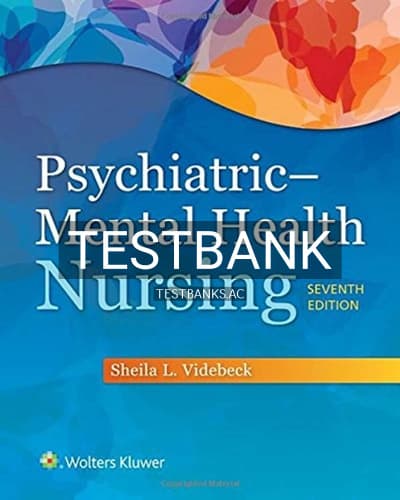 Test Bank for Psychiatric Mental Health Nursing 7th Edition by Videbeck cover