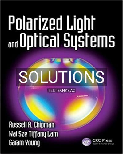Solutions for Polarized Light and Optical Systems 1st Edition by Chipman cover