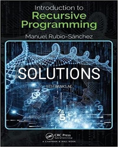 Solutions for Introduction to Recursive Programming 1st Edition by Rubio Sanchez cover