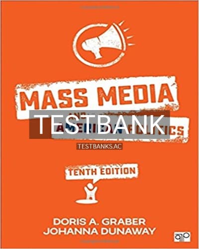 Test Bank for Mass Media and American Politics 10th Edition by Graber cover