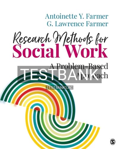 Test Bank for Research Methods for Social Work 1st Edition by Farmer cover