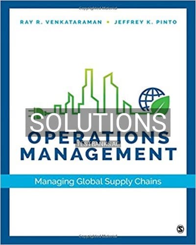 Solutions for Operations Management Managing Global Supply Chains 1st Edition by Venkataraman cover