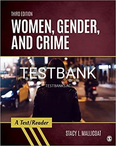 Test Bank for Women Gender and Crime 3rd Edition by Mallicoat cover