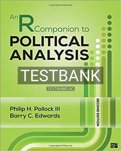 Test Bank for R Companion to Political Analysis 2nd Edition by Pollock III cover
