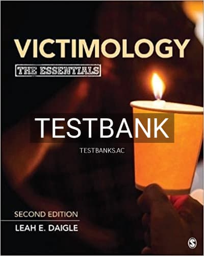 Test Bank for Victimology The Essentials 2nd Edition by Daigle cover