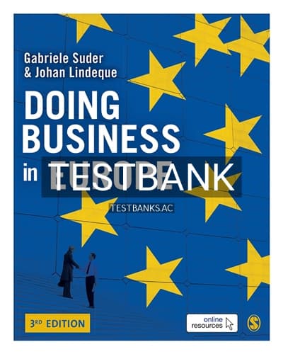 Test Bank for Doing Business in Europe 3rd Edition by Suder cover