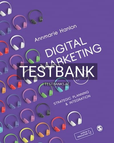 Test Bank for Digital Marketing 2nd Edition by Hanlon cover