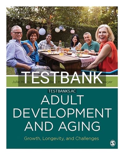 Test Bank for Adult Development and Aging 1st Edition by Patrick cover