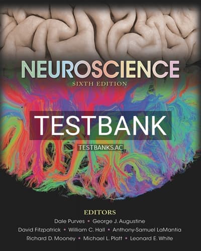 Test Bank for Neuroscience 6th Edition by Purves cover