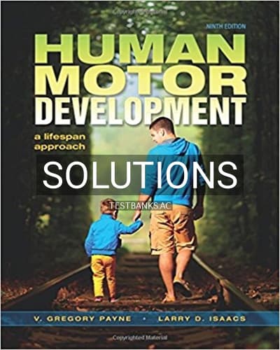 Solutions for Human Motor Development A Lifespan Approach 1st Edition by Payne cover