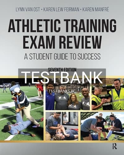 Test Bank for Athletic Training Exam Review 7th Edition by Van Ost cover