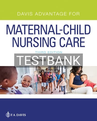 Test Bank for Davis Advantage for Maternal Child Nursing Care 3rd Edition by Scannell cover
