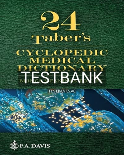 Test Bank for Taber’s Cyclopedic Medical Dictionary 3rd Edition by Venes cover