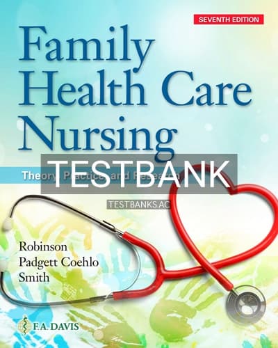 Test Bank for Family Health Care Nursing 7th Edition by Robinson cover