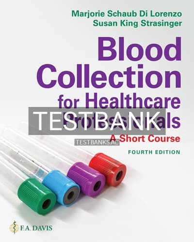 Test Bank for Blood Collection for Health Professionals 4th Edition by Di Lorenzo cover