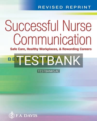 Test Bank for Successful Nurse Communication Revised Reprint 1st Edition by Boynton cover