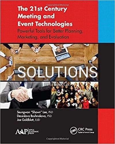 Cover for Solutions for 21st Century Meeting and Event Technologies Powerful Tools for Better Planning Marketing and Evaluation 1st Edition by Lee