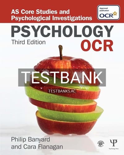 Test Bank for OCR Psychology 3rd Edition by Banyard cover