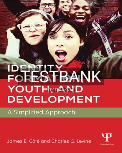 Test Bank for Identity Formation Youth and Development 1st Edition by Cote cover