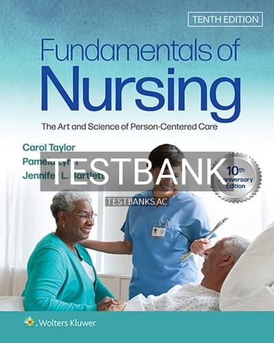 Test Bank for Fundamentals of Nursing 10th Edition by Taylor cover