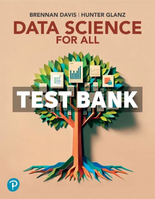 Data Science For All 1st Edition Davis Test Bank cover