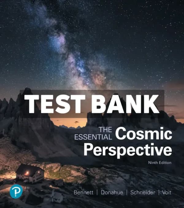 Cover for Essential Cosmic Perspective 9th Edition Bennett Test Bank