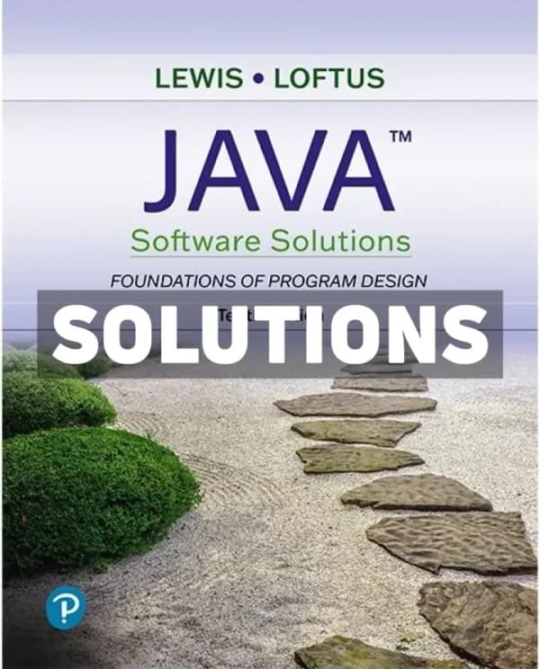 Java Software Solutions 10th Edition Lewis Solutions Manual cover
