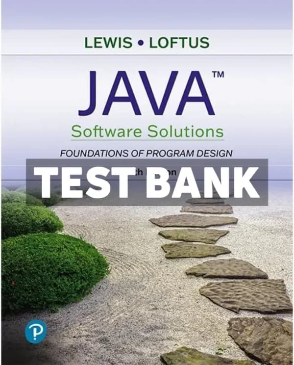 Cover for Java Software Solutions 10th Edition Lewis Test Bank