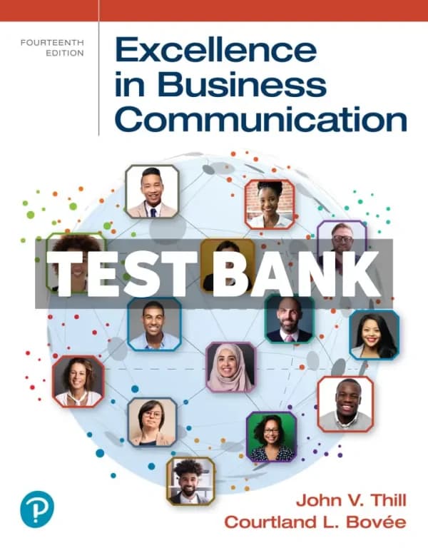 Cover for Excellence in Business Communication 14th Edition Thill Test Bank